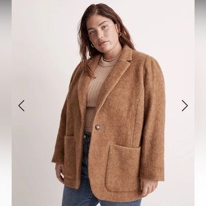 Madewell Bouclé Larsen Blazer in Toffee Melange